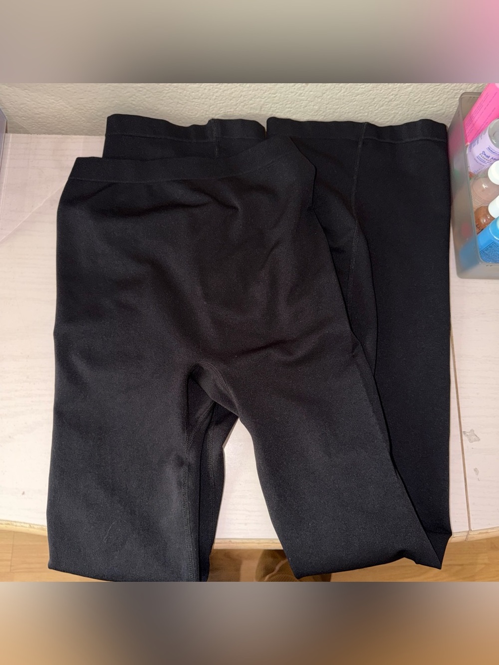Black High-Waist Stretch Flare Leggings